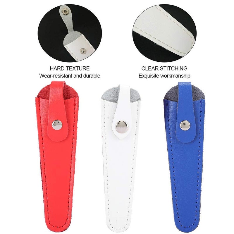 woobles Salon Hair Scissor Bag, 3 Pcs PU Leather Scissors Safety Sheath Bag, Scissors Bag Portable Scissors Storage Holder, Holster Organizer Hairdressers Tools for Beauty Salon and Household - Image 3